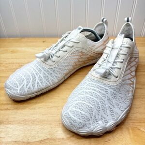 Hike Footwear HF Lorax Barefoot Shoe Athletic EU44/US 13  White Pink Slip On